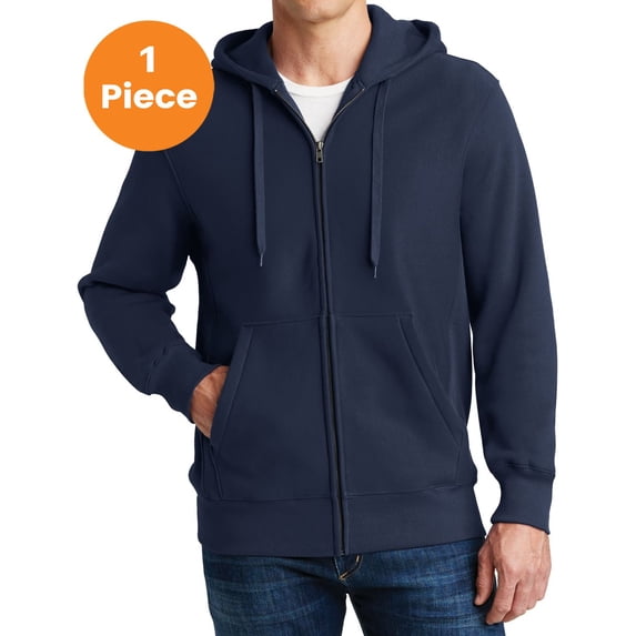 Sport-Tek F282 Super Heavyweight Full-Zip Hooded Sweatshirt, True Navy, L, Mens Hoodies and Sweatshirts