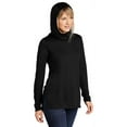 thumbnail image 1 of Sport Tek Female Cowl Neck Hoodie Black Triad So X-Large, 1 of 4