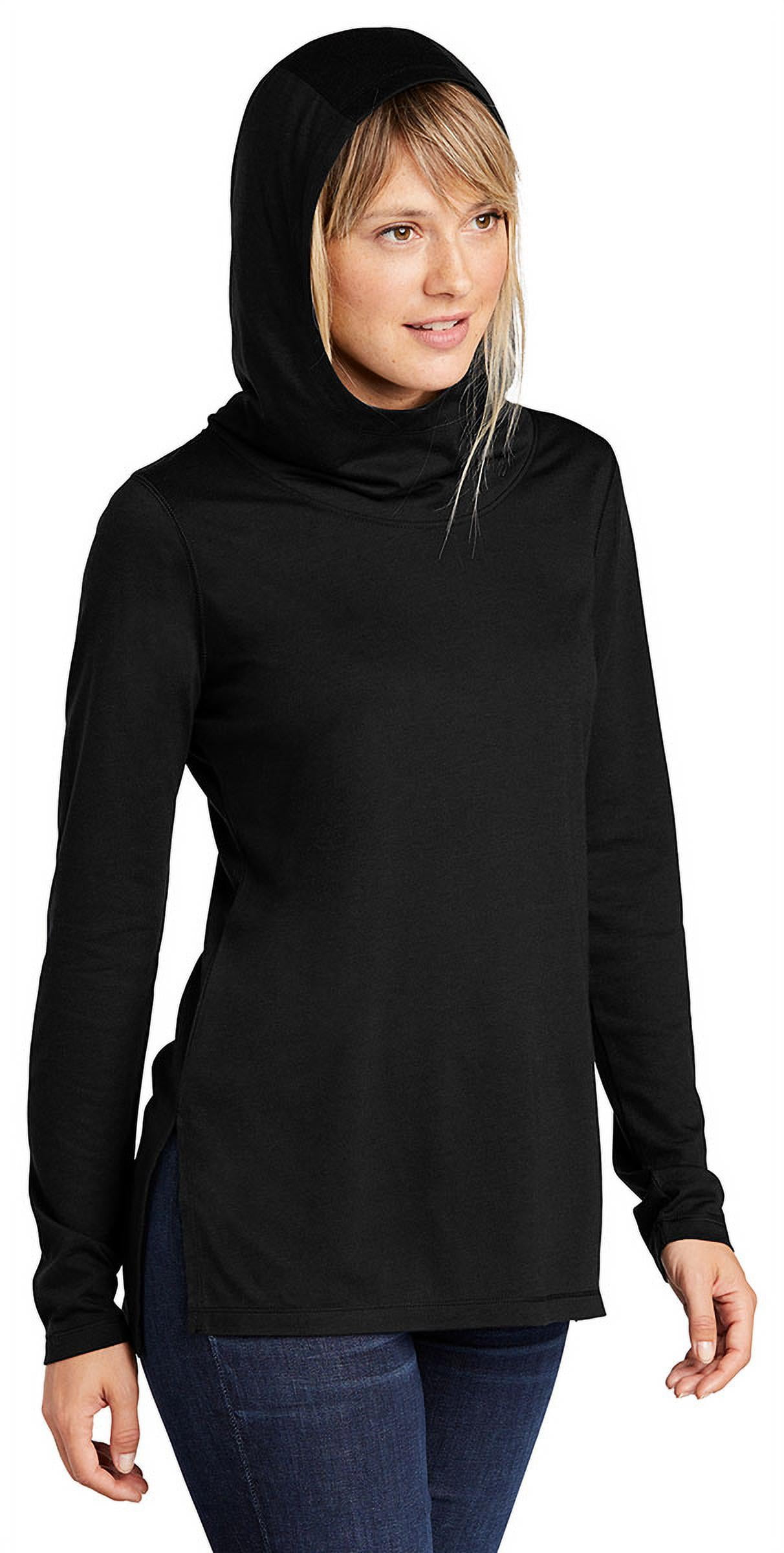 Black cowl neck hoodie outlet