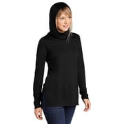 Sport Tek Female Cowl Neck Hoodie Black Triad So X-Small