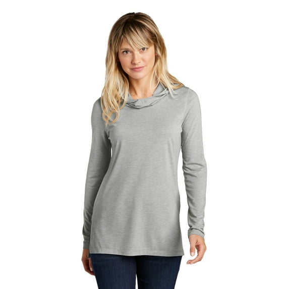 Sport Tek Female Cowl Neck Hoodie Light Grey Hth X-Large