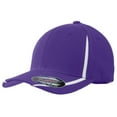 thumbnail image 1 of Sport-Tek Flexfit Performance Colorblock Cap-L/XL (Purple/White), 1 of 3