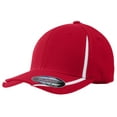 thumbnail image 1 of Sport-Tek Flexfit Performance Colorblock Cap-S/M (True Red/White), 1 of 2