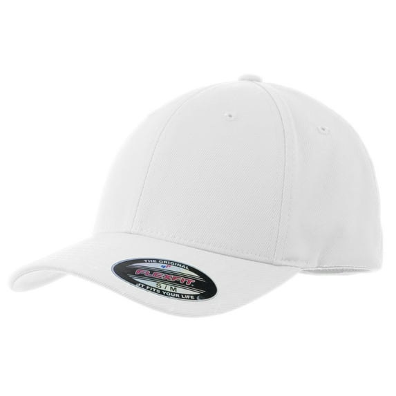 Sport-Tek Flexfit Performance Solid Cap-S/M (White)