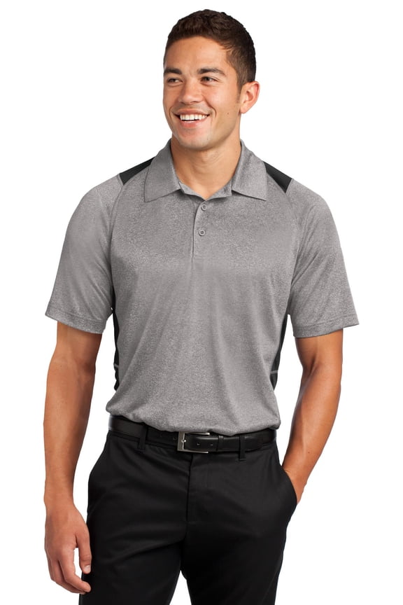 Heather Colorblock Contender Polo