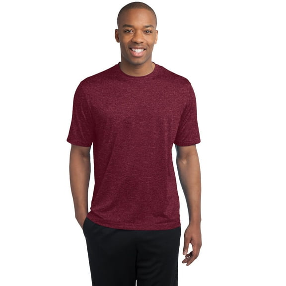 Sport-Tek Heather Contender Tee-M (Cardinal Heather)