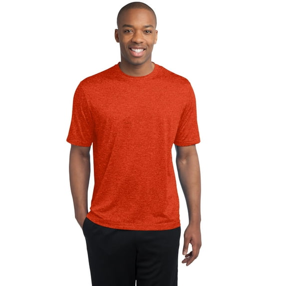 Sport-Tek ST360 Heather Contender Tee, Deep Orange Heather, 4XL
