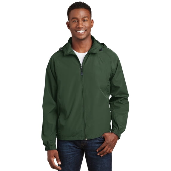 Sport-Tek Hooded Raglan Jacket-3XL (Forest Green)