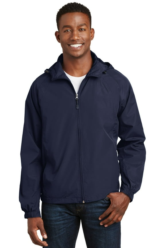 Hooded Raglan Jacket-M (True Navy)
