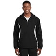 thumbnail image 1 of Sport-Tek JST63 Mens Colorblock Raglan Anorak, Black & White - 6XL, 1 of 5