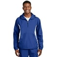 thumbnail image 1 of Sport-Tek JST63 Mens Colorblock Raglan Anorak, True Royal & White - 6XL, 1 of 5