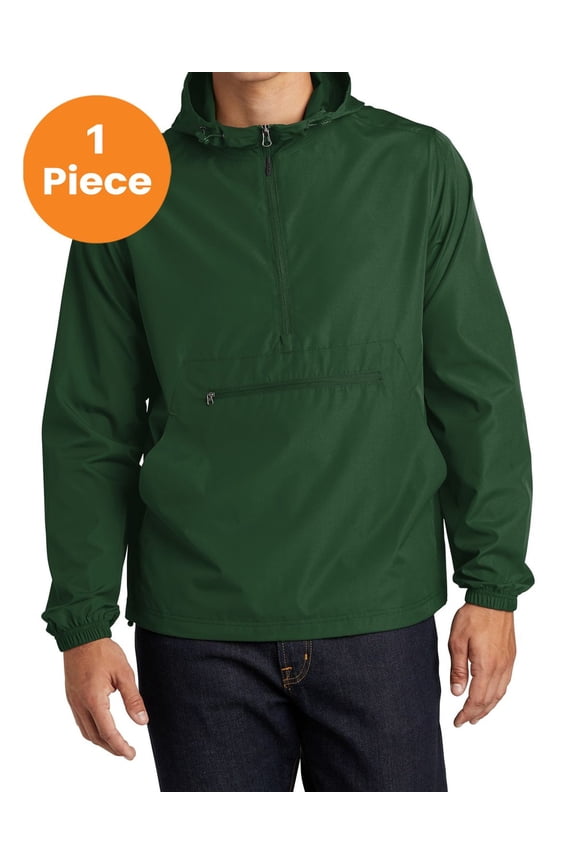 JST66 Packable Anorak, Forest Green, M, Coats and Jackets
