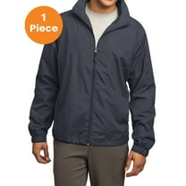 Sport-Tek JST70 Full-Zip Wind Jacket, Graphite Grey, XL, Mens Athletic Jackets