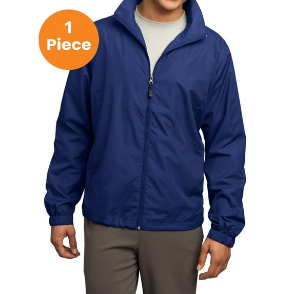 Sport-Tek JST70 Full-Zip Wind Jacket, True Royal, 6XL, Big and Tall Coats and Jackets