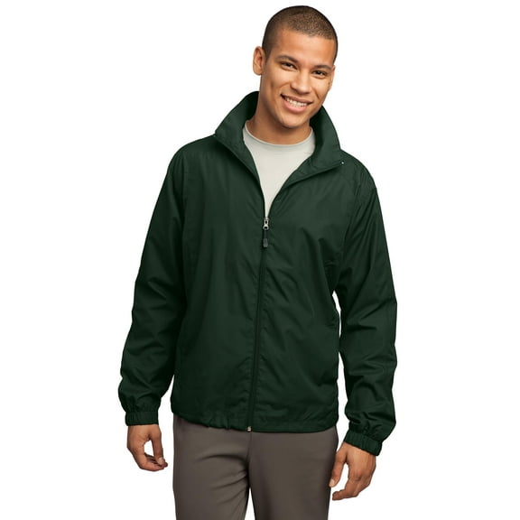Sport-Tek JST70 Mens Full-Zip Wind Jacket, Forest Green - 3XL