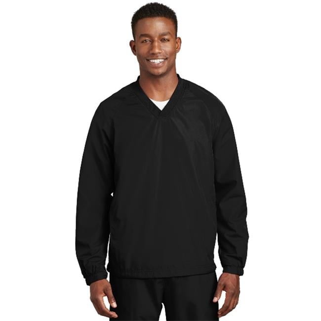 Sport-Tek V-Neck Raglan Wind Shirt JST72 | Polyester Jersey Lining For Men & Women