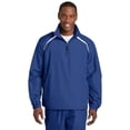 thumbnail image 1 of Sport-Tek JST75 Mens 1 by 2 Zip Wind Shirt, True Royal & White - 5XL, 1 of 6