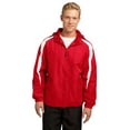 thumbnail image 1 of Sport-Tek JST81 Mens Fleece Lined Jacket - True Red/White - M, 1 of 2