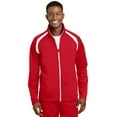 thumbnail image 1 of Sport-Tek JST90 Mens Tricot Track Jacket, True Red & White - 2XL, 1 of 5