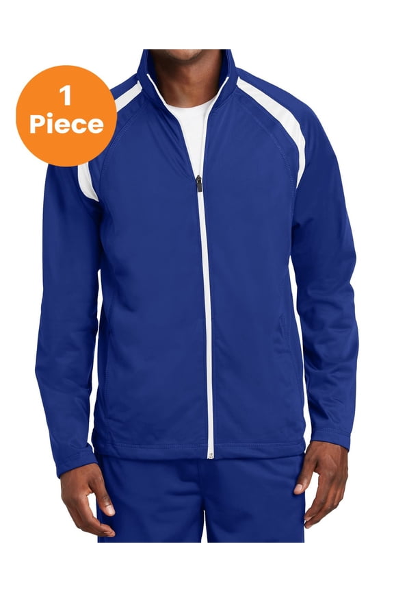 JST90 Tricot Track Jacket, True Royal/White, XS, Mens Athletic Jackets