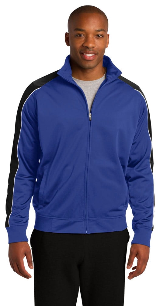 Sport-Tek JST92 Mens Piped Tricot Track Jacket - Forest