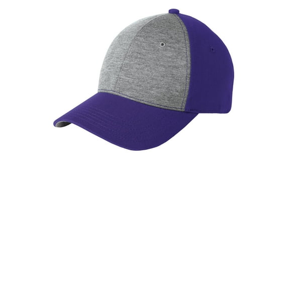 Sport-Tek Jersey Front Cap-One Size (Vintage Heather/ Purple)