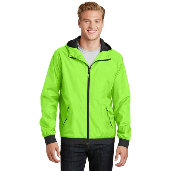 Sport-Tek Jst53 Embossed Hooded Wind Jacket