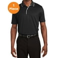 thumbnail image 1 of Sport-Tek K467 Dri-Mesh Polo with Tipped Collar and Piping, Black/White, 3XL, Mens Polo Shirts, 1 of 1