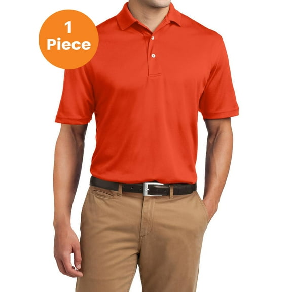 Sport-Tek K469 Dri-Mesh Polo Shirt , Bright Orange, L, Mens Polo Shirts