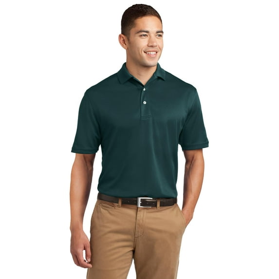 Sport-Tek K469 Mens Dri-Mesh Polo T-Shirt, Dark Green - Large