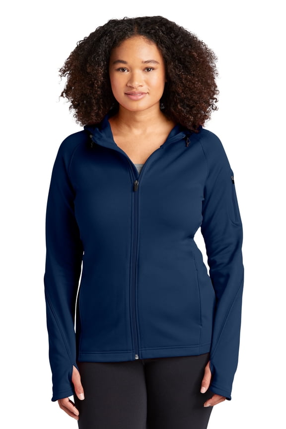 L248 Ladies Tech Fleece Full-Zip Hooded Jacket, Womens Hoodies