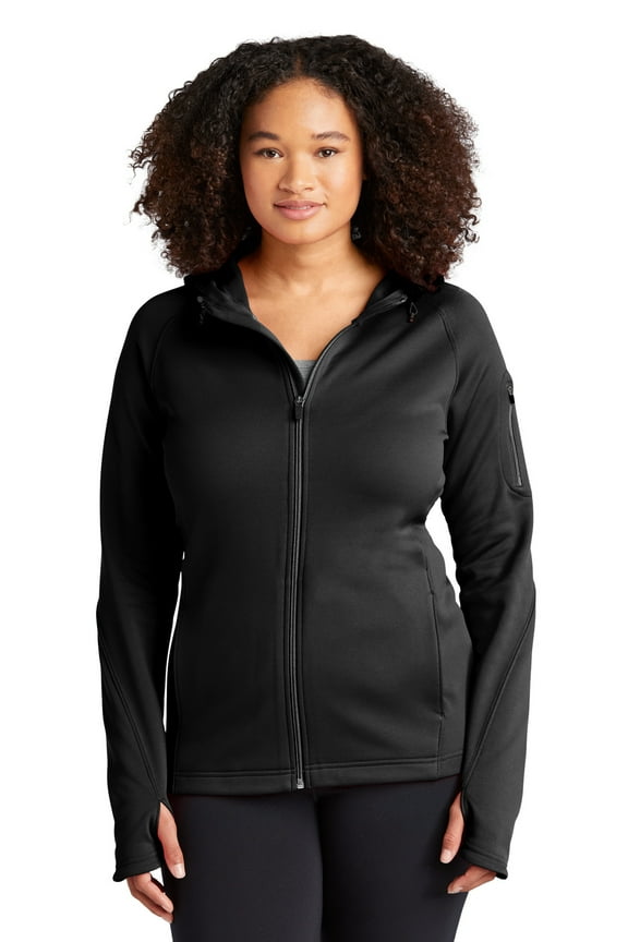 L248 Ladies Tech Fleece Full-Zip Hooded Jacket