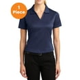 thumbnail image 1 of Sport-Tek L469 Ladies Dri-Mesh V-Neck Polo Shirt, Navy, 3XL, Plus Size Tops, 1 of 1