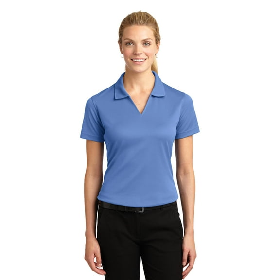 Sport-Tek L469 Ladies Dri-Mesh V-Neck Polo Shirt, Plus Size Tops