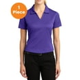 thumbnail image 1 of Sport-Tek L469 Ladies Dri-Mesh V-Neck Polo Shirt, Purple, XS, Womens Polo Shirts, 1 of 1