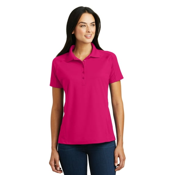 Sport-Tek L474 Ladies Dri-Mesh Pro Polo Shirt, Pink Raspberry, S