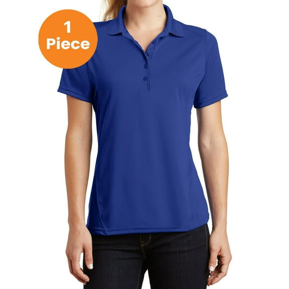Sport-Tek L475 Ladies Dry Zone Raglan Accent Polo Shirt , True Royal, XXL, Plus Size Tops