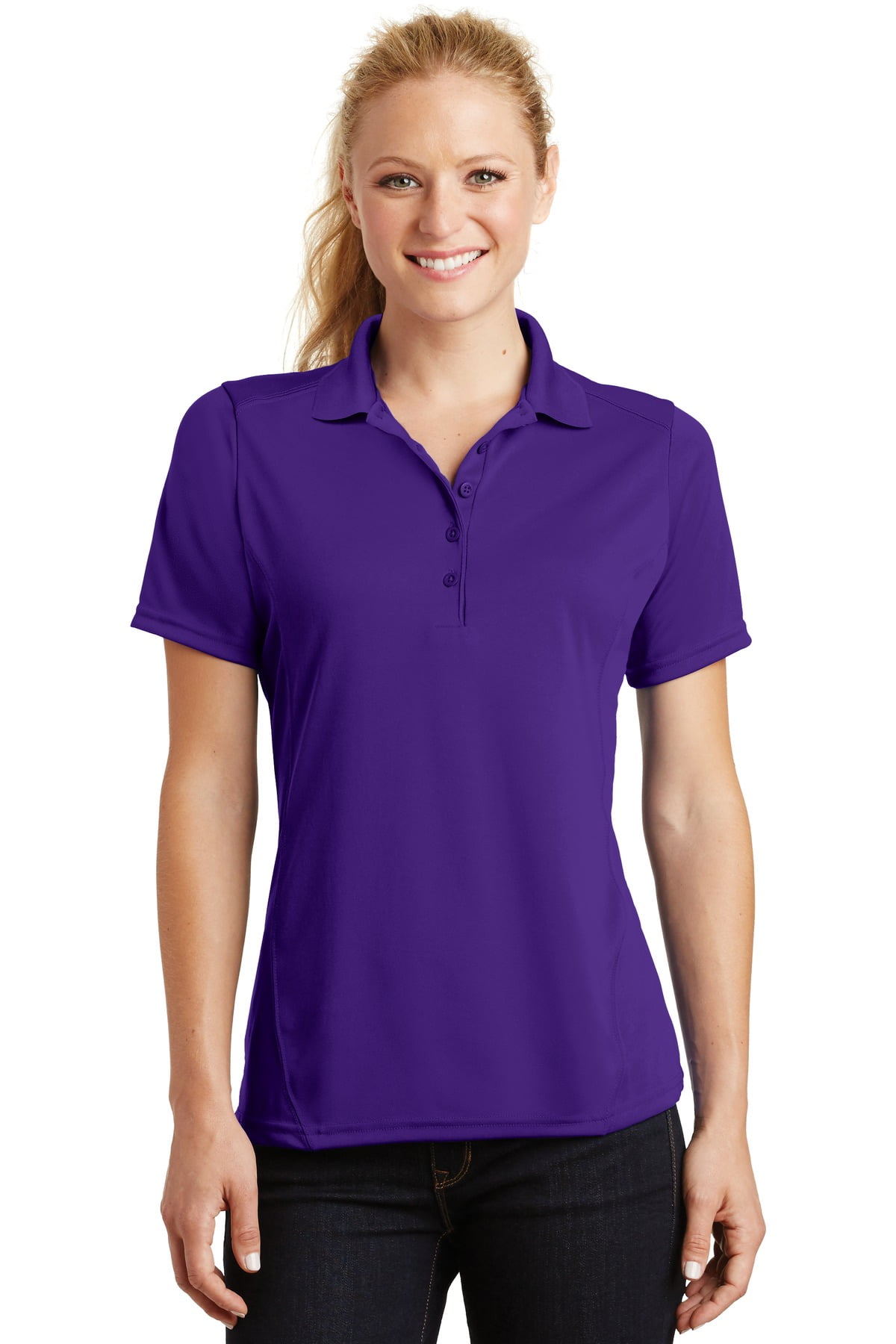 sport tek ladies dry zone raglan accent polo