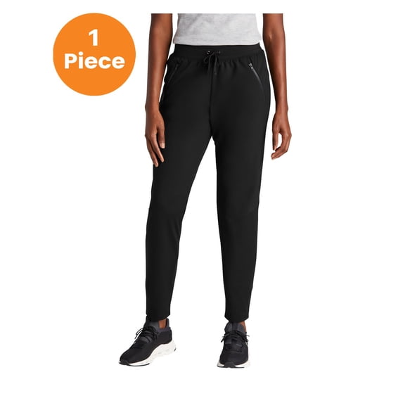 Sport-Tek LPST871 Ladies Circuit Jogger , Deep Black, 3XL, Blouses & Tops