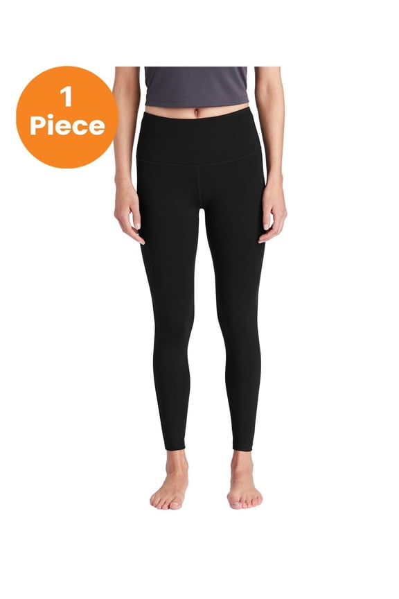 LPST891 Ladies High Rise 7/8 Leggings, Black, XL, Womens Leggings