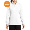 thumbnail image 1 of Sport-Tek LST253 Ladies 1/4-Zip Sweatshirt , White, L, Womens Activewear, 1 of 1