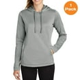 thumbnail image 1 of Sport-Tek LST264 Ladies PosiCharge Sport-Wick Heather Fleece Hooded Pullover, Dark Silver Heather, XL, Womens Activewear, 1 of 1