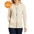 thumbnail image 1 of Sport-Tek LST274 Ladies Lightweight French Terry Bomber, Ecru, M, Womens Bomber Jackets, 1 of 1