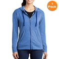 thumbnail image 1 of Sport-Tek LST293 Ladies PosiCharge Tri-Blend Wicking Fleece Full-Zip Hooded Jacket, True Royal Heather, XL, Womens Hoodies, 1 of 1