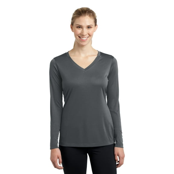 Sport-Tek LST353LS Ladies Long Sleeve V-Neck PosiCharge Competitor Tee
