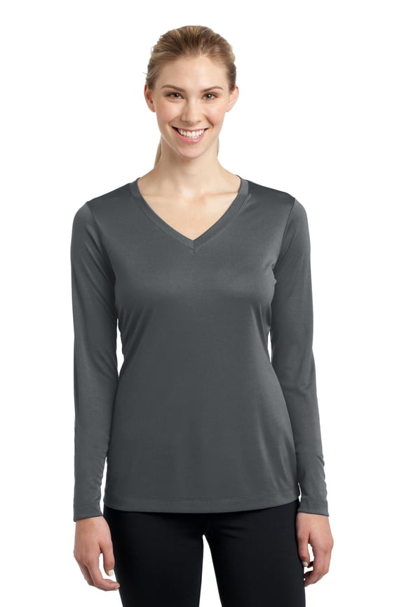 LST353LS Ladies Long Sleeve V-Neck PosiCharge Competitor Tee
