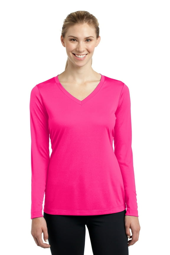 LST353LS Ladies Long Sleeve V-Neck PosiCharge Competitor Tee
