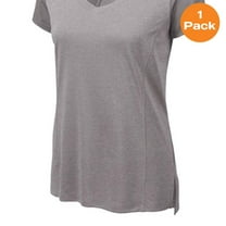 Sport-Tek LST465 Ladies Endeavor Tee, Light Grey Heather/ Light Grey, 3XL, Womens Plus, Plus Size Activewear