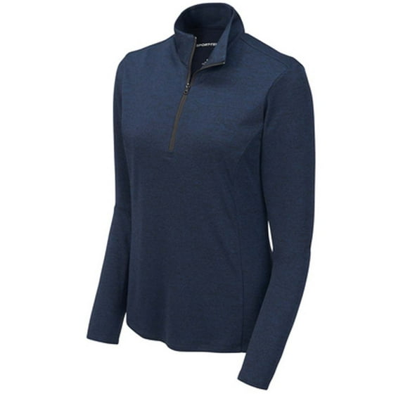Sport-Tek LST469 Ladies Endeavor 1/4-Zip Pullover, Dark Royal Heather, XS