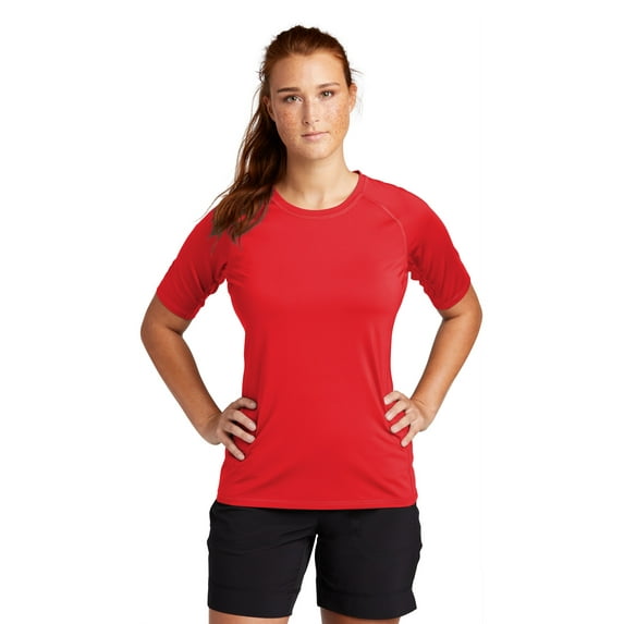 Sport-Tek LST470 Ladies Rashguard Tee, Rash Guards